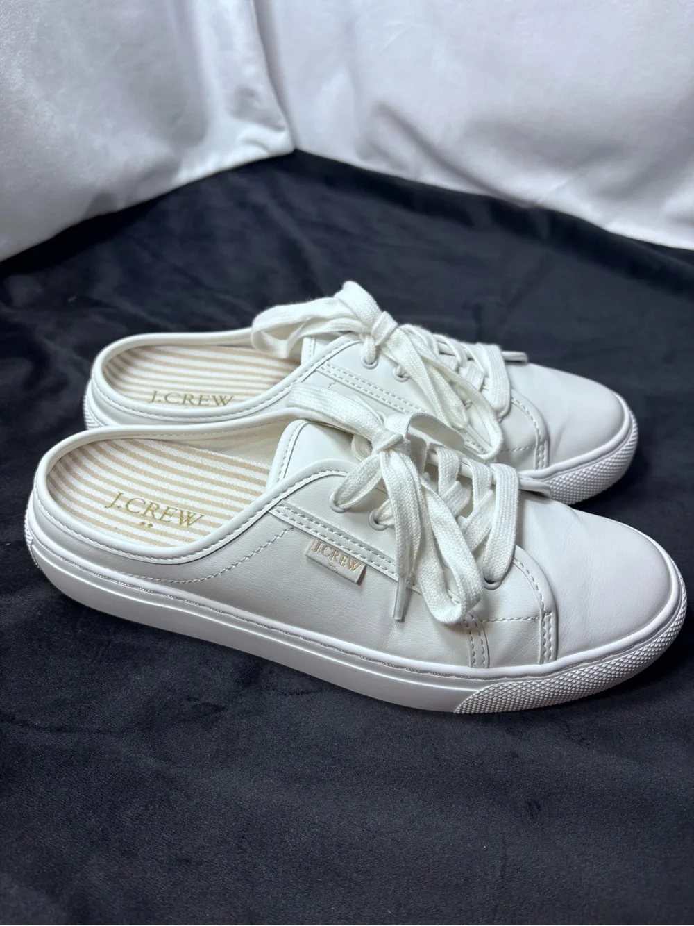 J.Crew Slip-On Mule Sneakers – White – Size 7.5